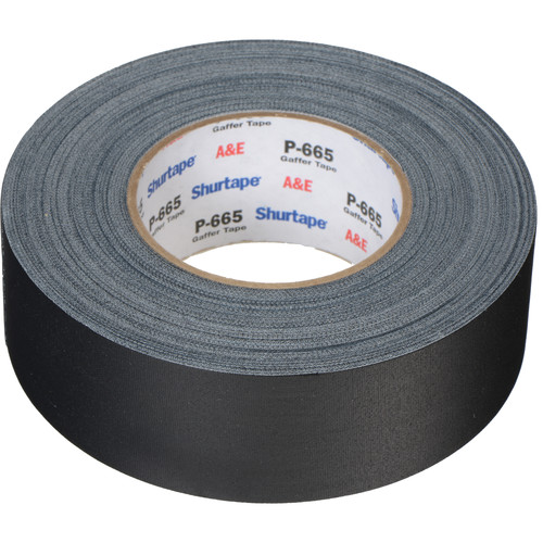 Permacel/Shurtape P-665 Gaffer's Tape (2" x 55 Yd, Black)