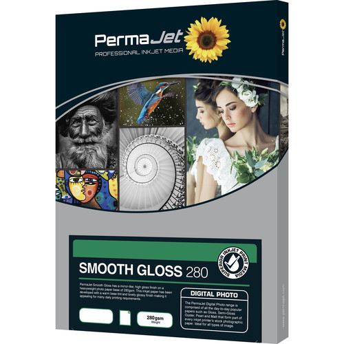 PermaJetUSA Smooth Gloss 280 Digital Photo Paper (A3, 500 Sheets)