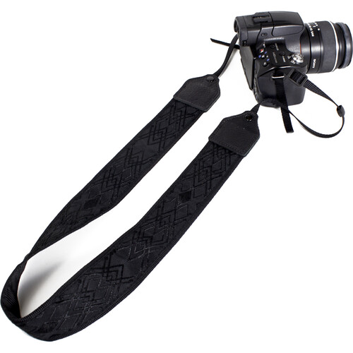 Perri's Leathers Ltd. 2" Jacquard Camera Strap (Black Satin Diamond)