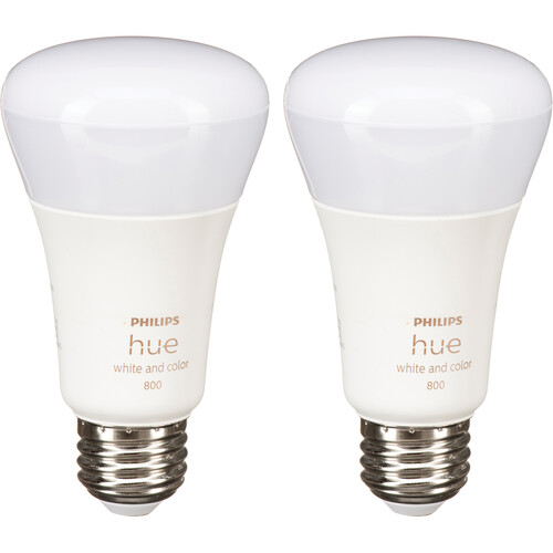 Philips Hue A19 Bulb with Bluetooth (White & Color Ambiance, 2-Pack)