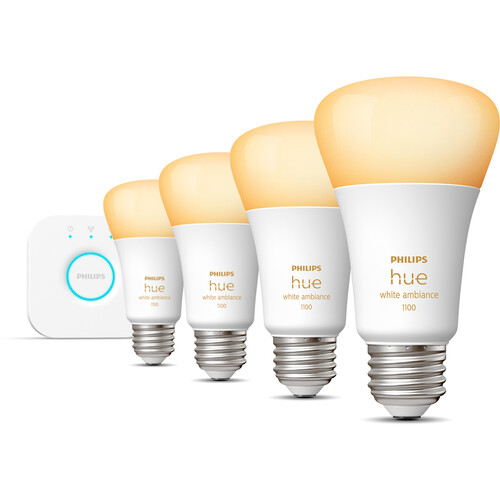 Used Philips Hue E26 Starter Kit (White Ambiance, 4-Pack) 563270