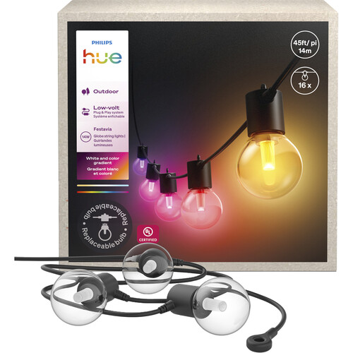 Philips Hue Festavia Globe Outdoor String Lights (45', Matter)