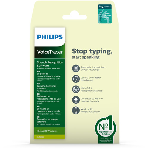 Philips VoiceTracer Speech Recognition Software (Physical Shipment of Serial Number)