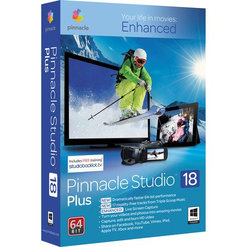 Pinnacle Studio 18 Plus Video Editing Software for Windows (Boxed)