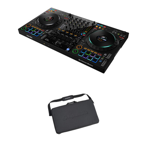 Pioneer DJ DDJ-FLX10 4-Channel DJ Controller with Alpha-Theta Branded Semi-Soft Case