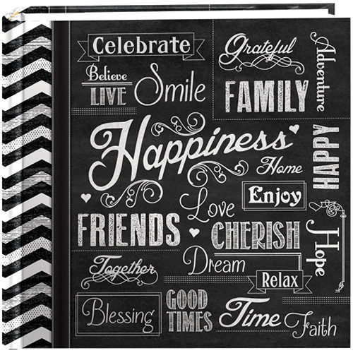 Pioneer Photo Albums Chalkboard Printed Memo Bi-Directional Album (Happiness)