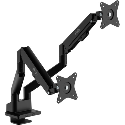 Pixio PS1D Wave Premium Dual Monitor Stand for 17-32" Displays (Black)
