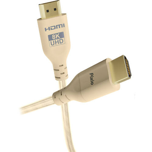 Pixio 8K HDMI 2.1 Wave Accessory Ultra High-Speed HDMI Cable (Beige, 6.5')