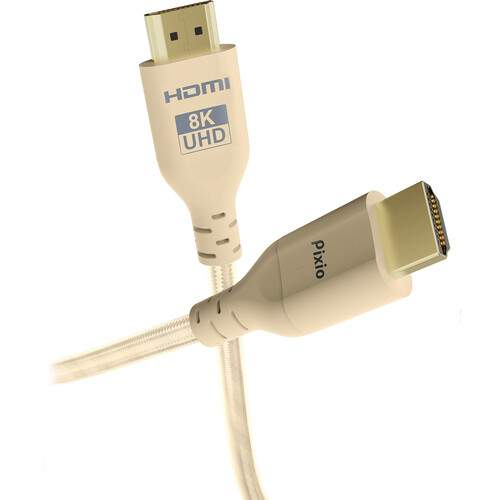 Pixio 8K HDMI 2.1 Wave Accessory Ultra High-Speed HDMI Cable (Beige, 10')