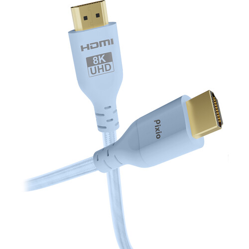 Pixio 8K HDMI 2.1 Wave Accessory Ultra High-Speed HDMI Cable (Blue, 10')