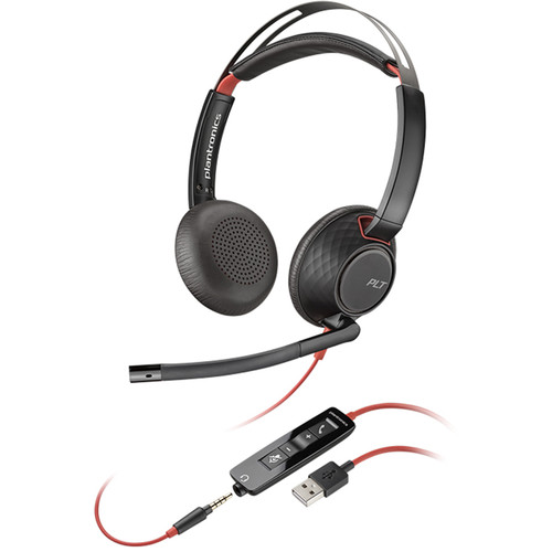 Poly Blackwire 5220 USB Type-A Stereo On-Ear Headset