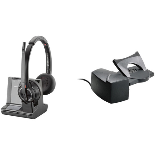 Poly Savi 8220M Wireless Headset and HL10 Handset Lifter Kit