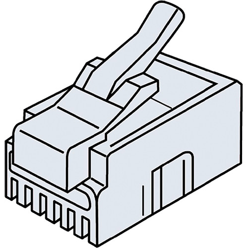 Platinum Tools RJ11-6P4C Standard Modular Plug (Clamshell Packaging, 25-Pieces)