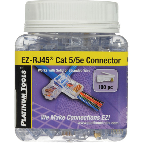Platinum Tools EZ-RJ45 CAT5/5e Connectors (Jar, 100) 202003J B&H
