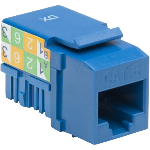 Lynn ProFit Cat 6 Keystone Jack (Blue, 25-Pack) PRO-KEY-6P-B-25