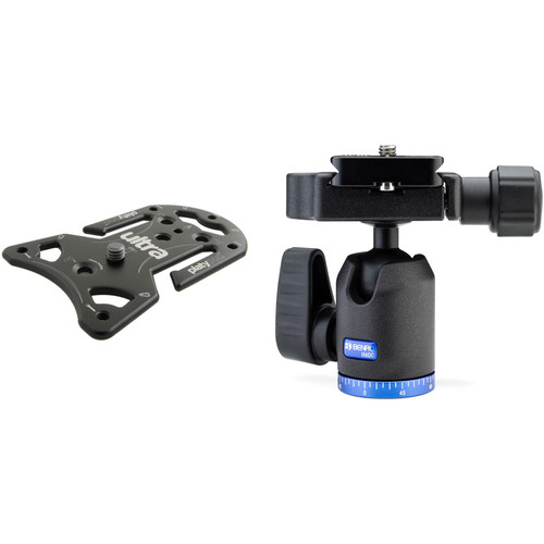 Platypod Ultra Plate Camera Support with Benro IN00 Single Action Ball Head Kit
