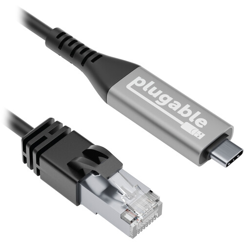 Plugable Gigabit Ethernet RJ45 to USB-C Cable (6.6')