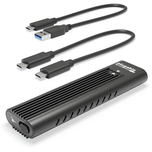 Plugable USB-A and C 3.2 Gen 2 M.2 NVMe Tool-Free Enclosure