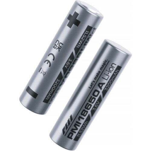 PMI 18650 Li-Ion Battery (3200mAh, 2-Pack)