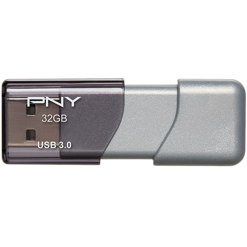 PNY 32GB Turbo Attaché 3 USB 3.0 Flash Drive (2-Pack, Gray)