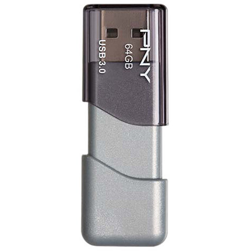 PNY 64GB Turbo Attaché 3 USB 3.0 Flash Drive (5-Pack, Gray)