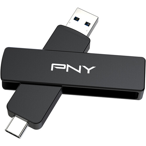 PNY 256GB DUO LINK V3 USB 3.2 Gen 2 Flash Drive (USB-C / USB-A)