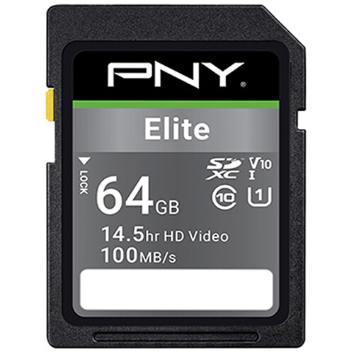 PNY 64GB Elite UHS-I SDXC Memory Card (3-Pack)