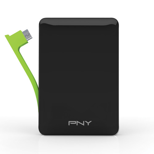 PNY PowerPack M3000 with Built-In micro-USB Cable (Black)