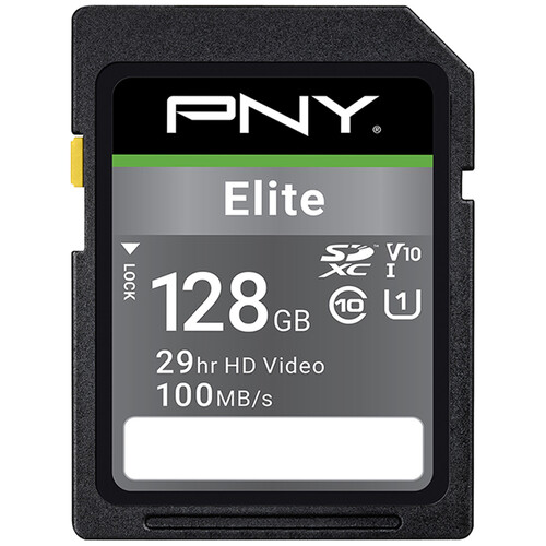 PNY 128GB Elite UHS-I SDXC Memory Card