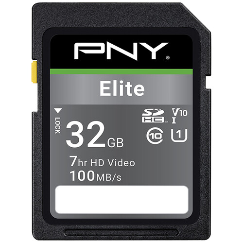 PNY 32GB Elite UHS-I SDHC Memory Card