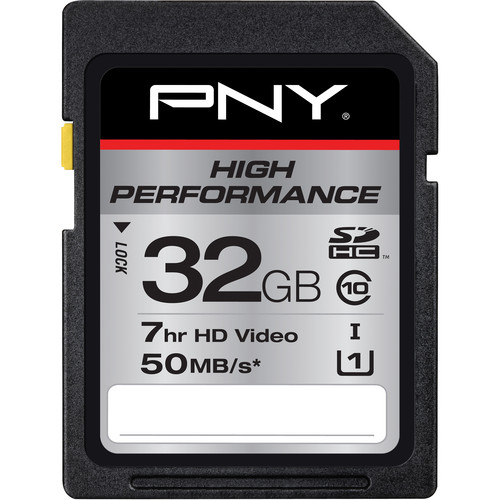PNY 32GB High Performance SDHC Class 10 Memory Card