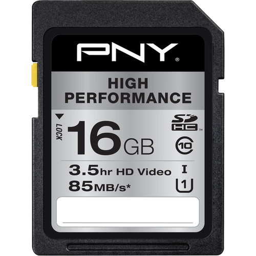 PNY 16GB High Performance UHS-I SDHC Memory Card