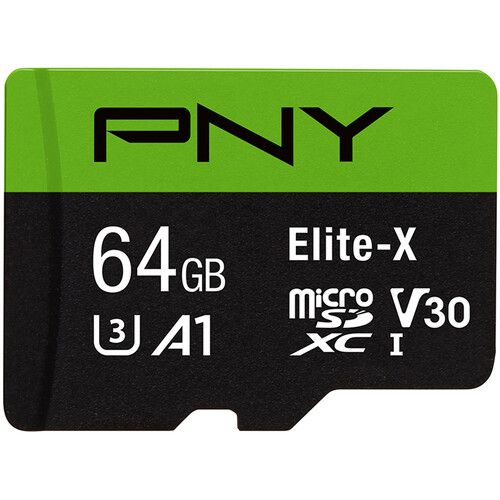 PNY 64GB Elite-X UHS-I microSDXC Memory Card