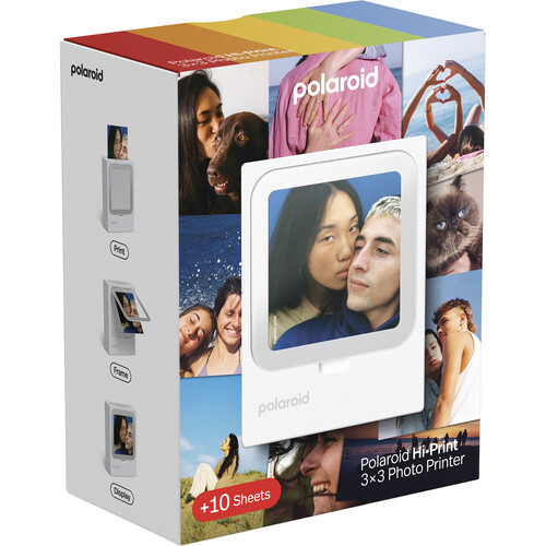 Polaroid Hi-Print 3x3 Pocket Photo Printer with 10 Sheets of Paper