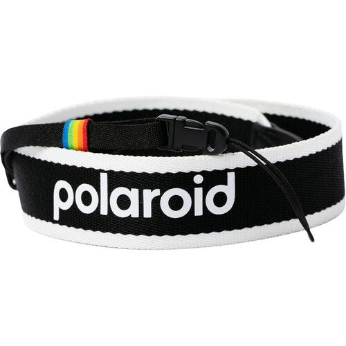 Polaroid Adjustable Size Flat Strap (Black & White)