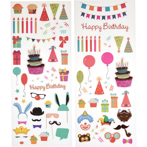Polaroid Scrapbook Stickers (Party)
