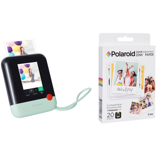 Polaroid Pop Instant Print Digital Camera with ZINK Paper Kit (Green)
