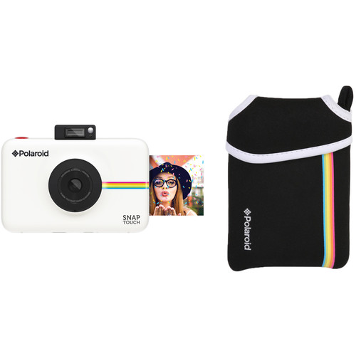 Polaroid Snap Touch Instant Digital Camera with Pouch Kit (White)