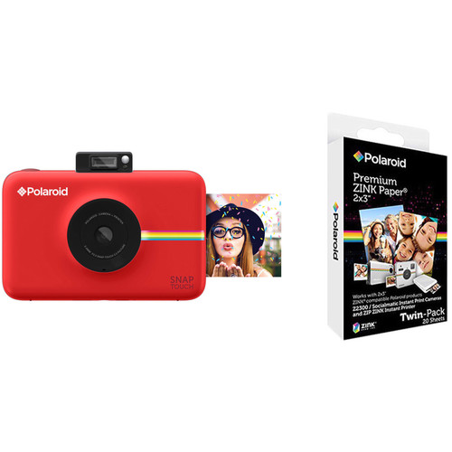 Polaroid Snap Touch Instant Digital Camera with ZINK Photo Paper Kit (Red)