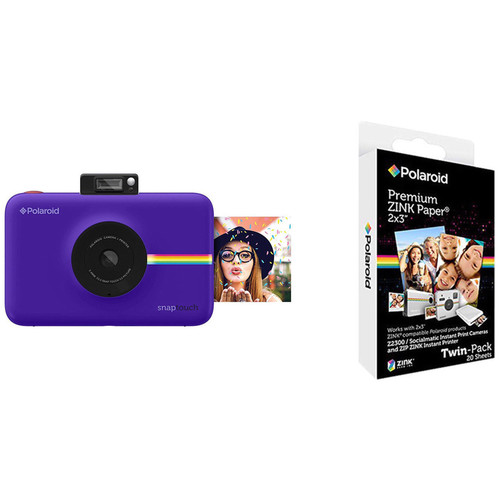 Polaroid Snap Touch Instant Digital Camera with ZINK Photo Paper Kit (Purple)
