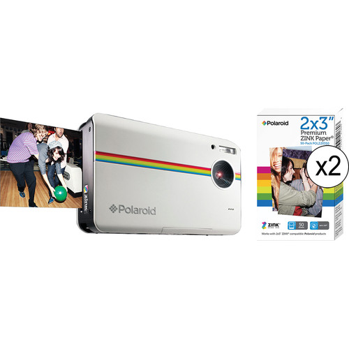 Polaroid Z2300 Instant Digital Camera Kit with 100 Sheets of Photo Paper (White)