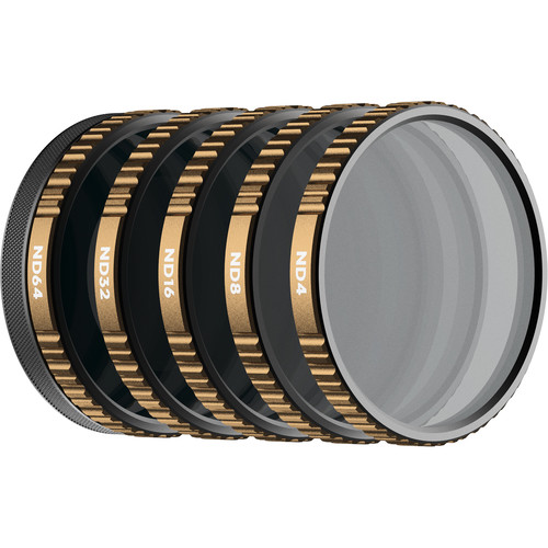 PolarPro Cinema Series Shutter Filter Collection 5-Pack for DJI Osmo Action (ND4, ND8, ND16, ND32 & ND64)