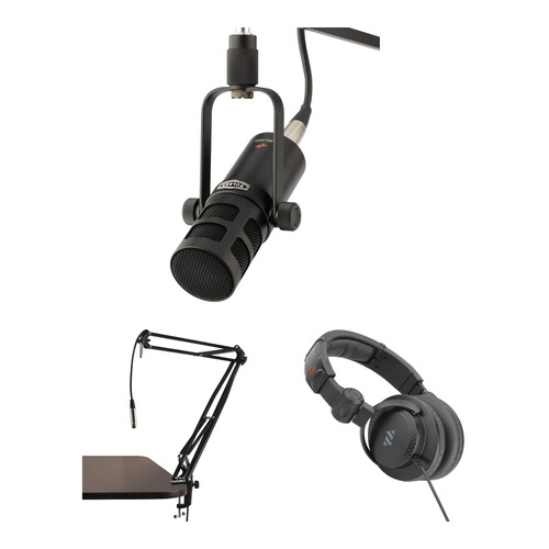 Polsen 1-Person MC-POD Podcasting Kit with Mic, Broadcast Arm & Headphones