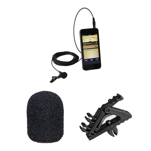 Polsen MO-PL1 Lavalier Microphone for Mobile Devices with Mic Clip and Windscreens Kit