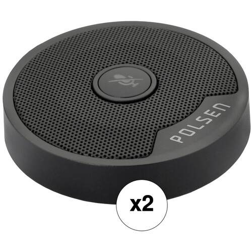 Polsen Omnidirectional USB Boundary Microphone with Mute (Pair)