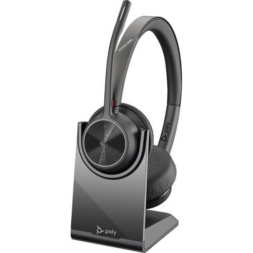 Poly Voyager 4320 Bluetooth Stereo Headset with BT700 USB-C Dongle and Charging Stand (Microsoft Teams Certified)