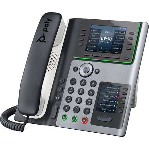 Poly Edge E400 IP Desk Phone with Power Adapter