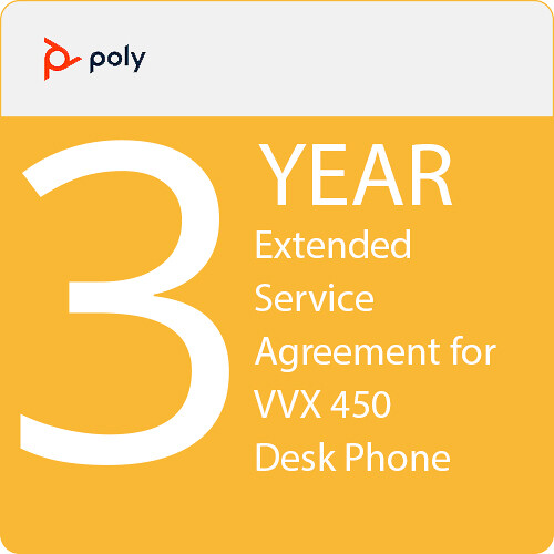 Poly POLY+ 3-Year Extended Service Agreement for VVX 450 Desk Phone
