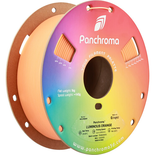 Polymaker Panchroma Luminous PLA Filament (1kg, Luminous Orange)