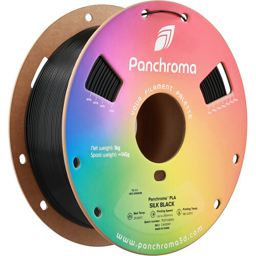 Polymaker Panchroma Silk PLA Filament (1kg, Silk Black)